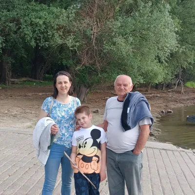 Andi lányommal és Gergővel.